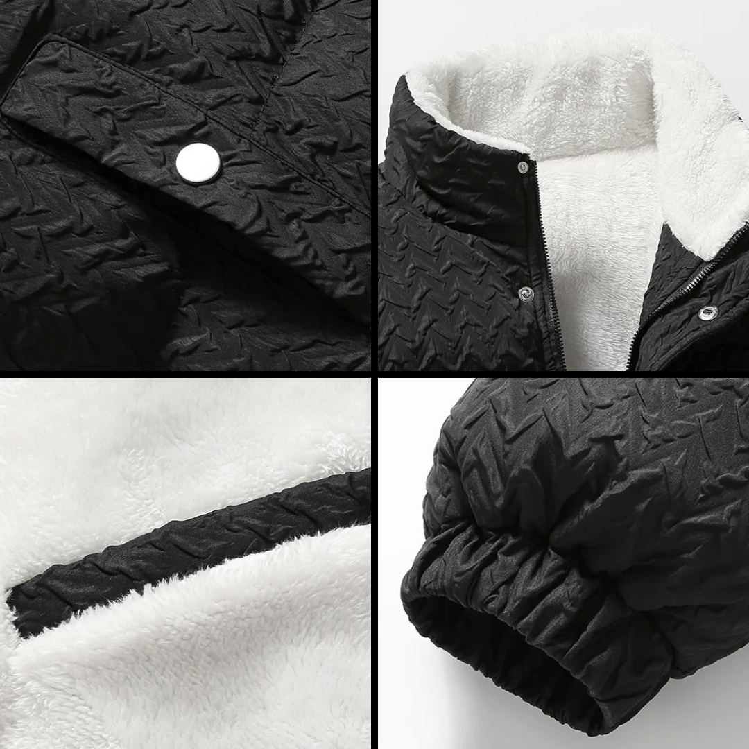 WW | Insulated and Padded Puffer Jacket High Collar Loose Fit Windproof