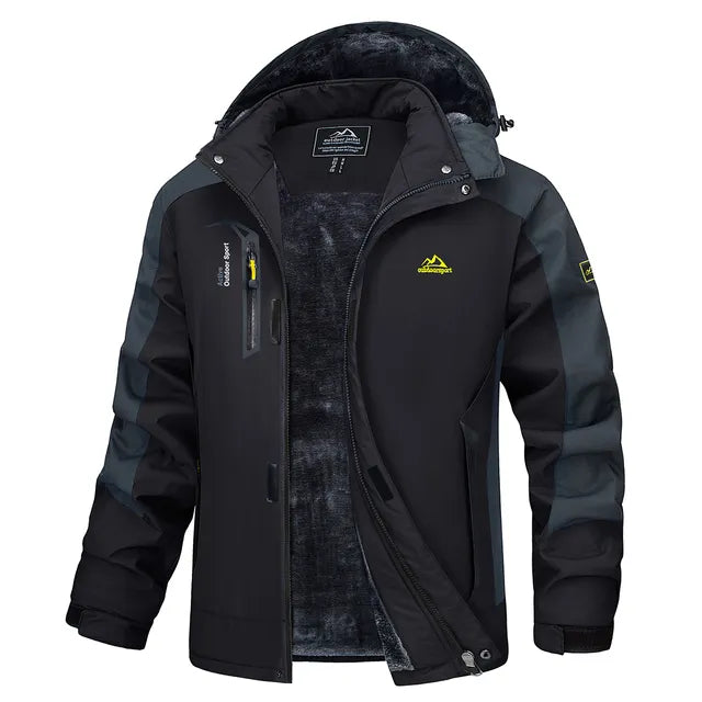 WW | Herren Winterjacke Mit Kapuze Und Reißverschluss Frontdesign