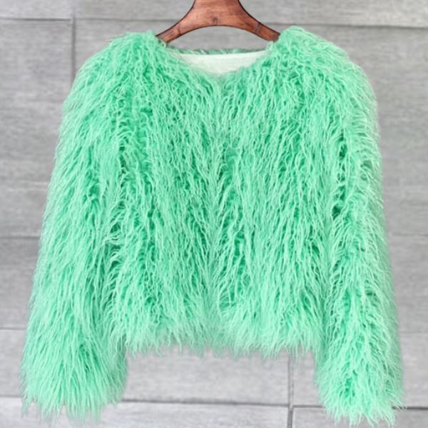 WW | Elegant Fox Leather Coat for Women