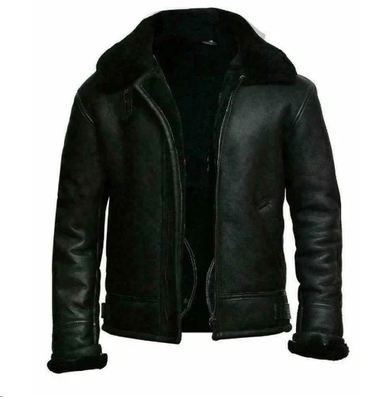 WW | Bequeme Lederjacke im Bomberstil für Herren ideal für alle Jahreszeiten