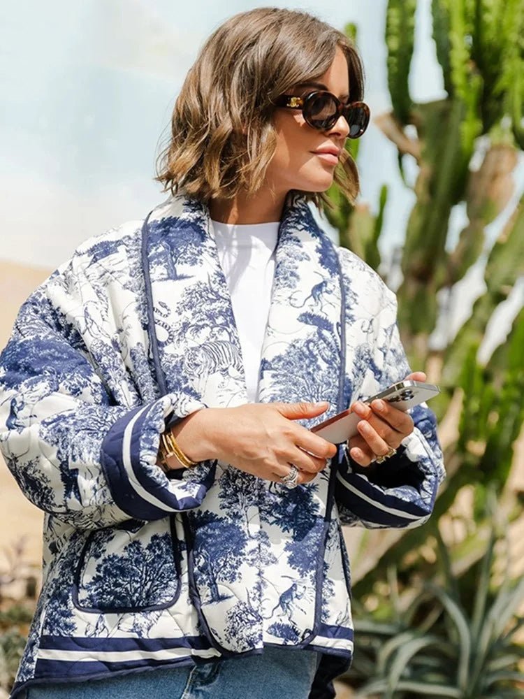 WW | Steppjacke - Künstlerisches Druckdesign - Leicht & Stilvoll - Lässige Schicht