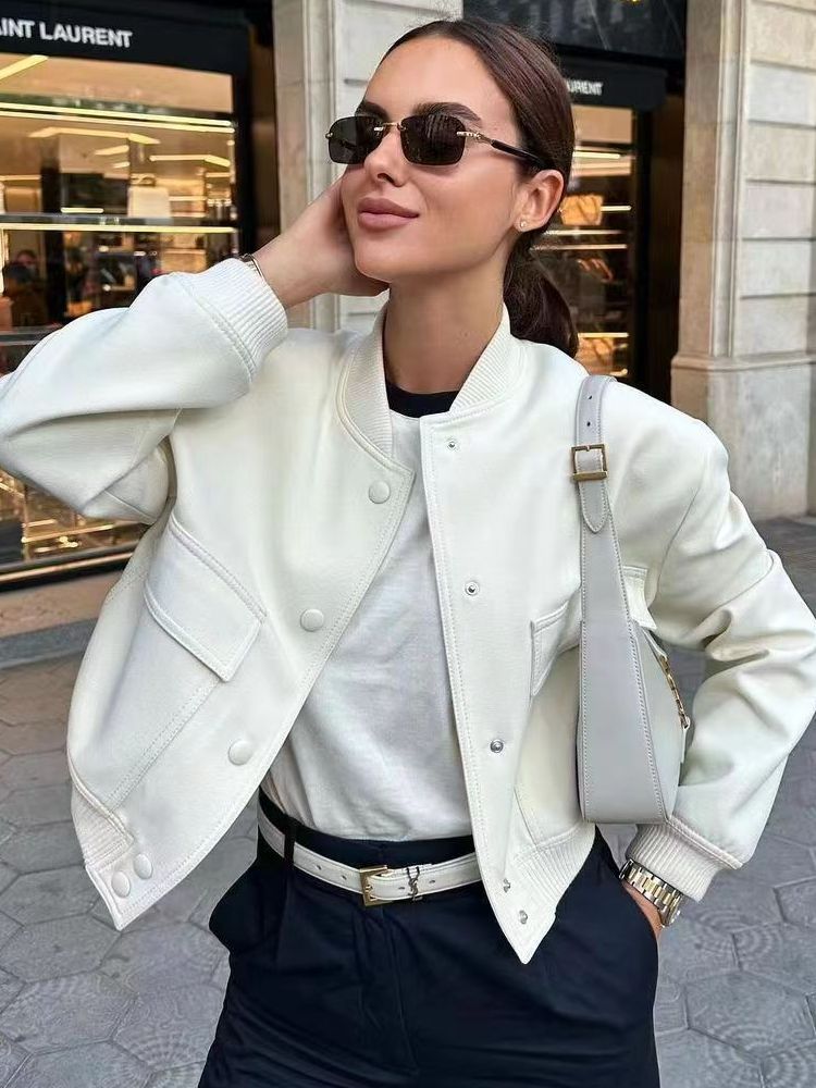WW | Bomberjacke - Minimalistisches Design - Leichte Schicht - Streetwear-Essential