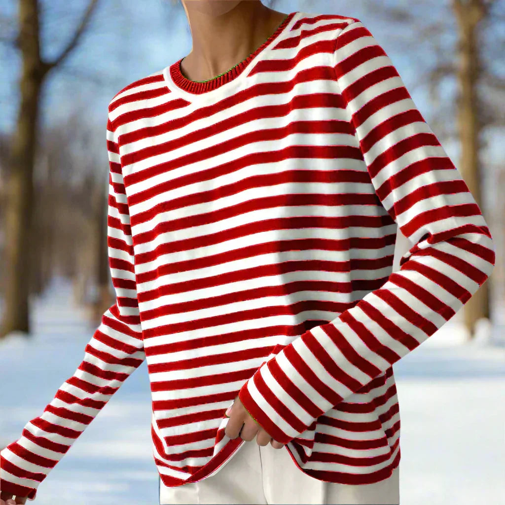 WW | Langarm-T-Shirt - Gestreift - Rundhals - Relaxed Fit - Atmungsaktive Baumwolle