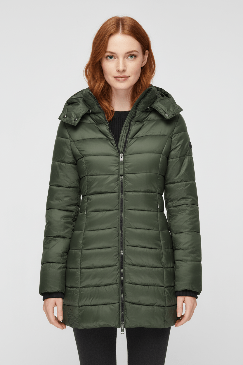 WW | Detachable Hood & Slim-Fit Quilted Jacket