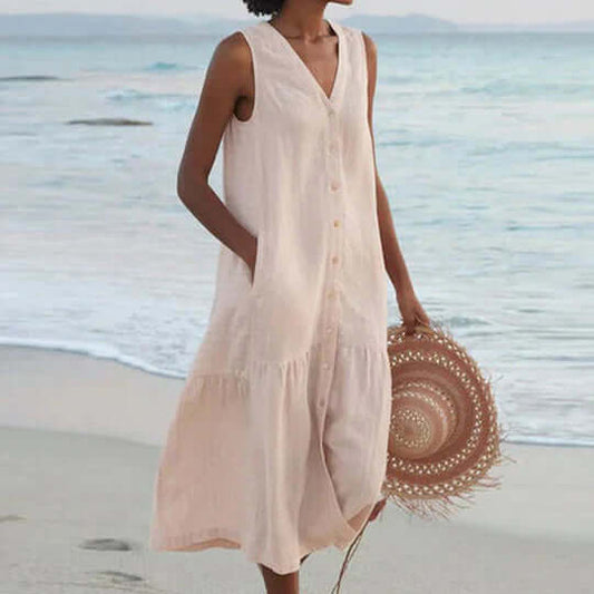 WW | Soft Pink Linen-Look Dress