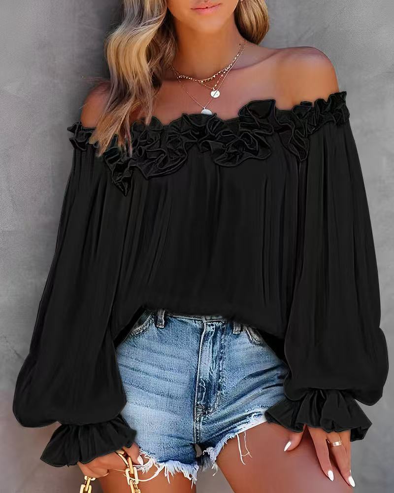 WW | Off-the-Shoulder Blouse with Ruffles
