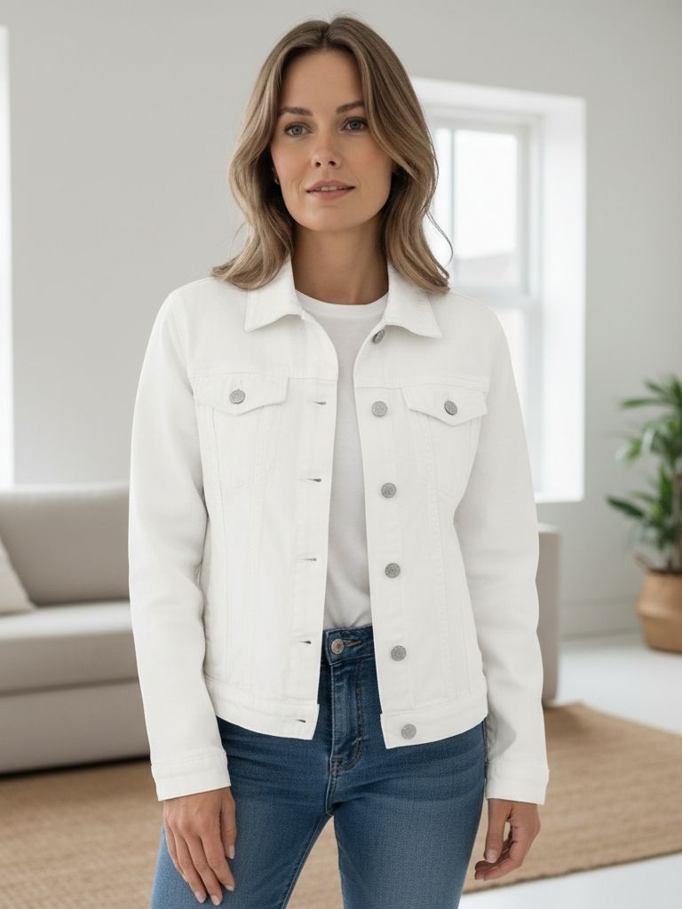WW | Nachhaltige Jeansjacke für Frauen mit Knöpfen und eleganten Taschen