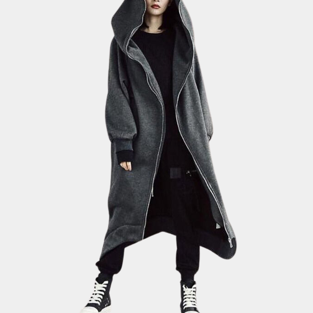WW | Women's Long Hooded Zip-Up Jacket