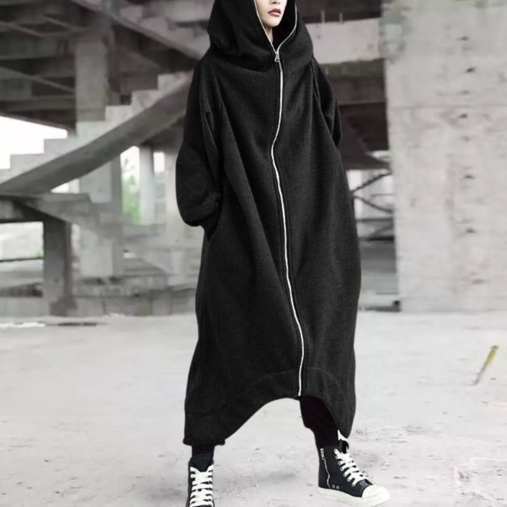 WW | Women's Long Hooded Zip-Up Jacket