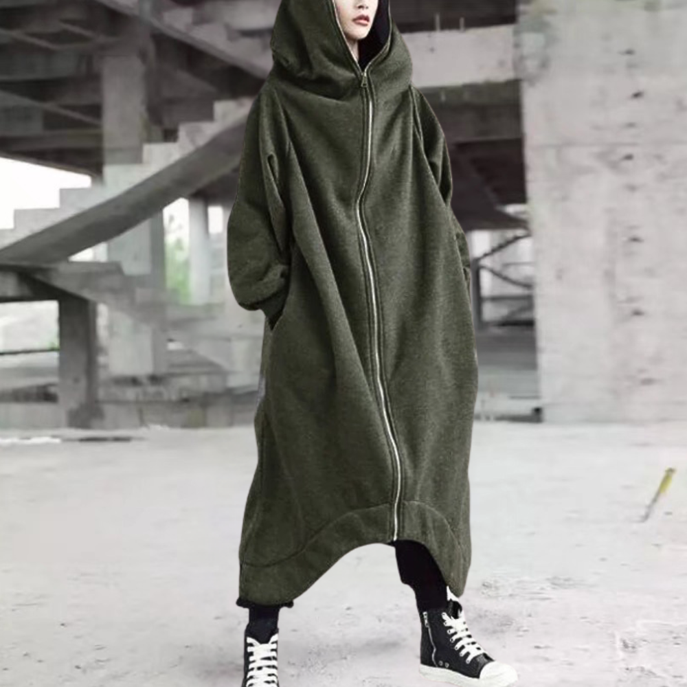 WW | Women's Long Hooded Zip-Up Jacket