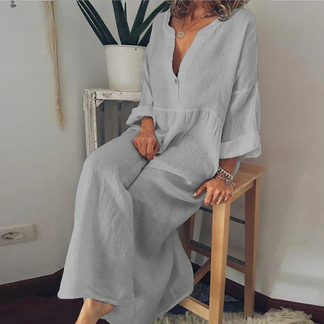 WW | Elegant Loose Cotton Summer Dress