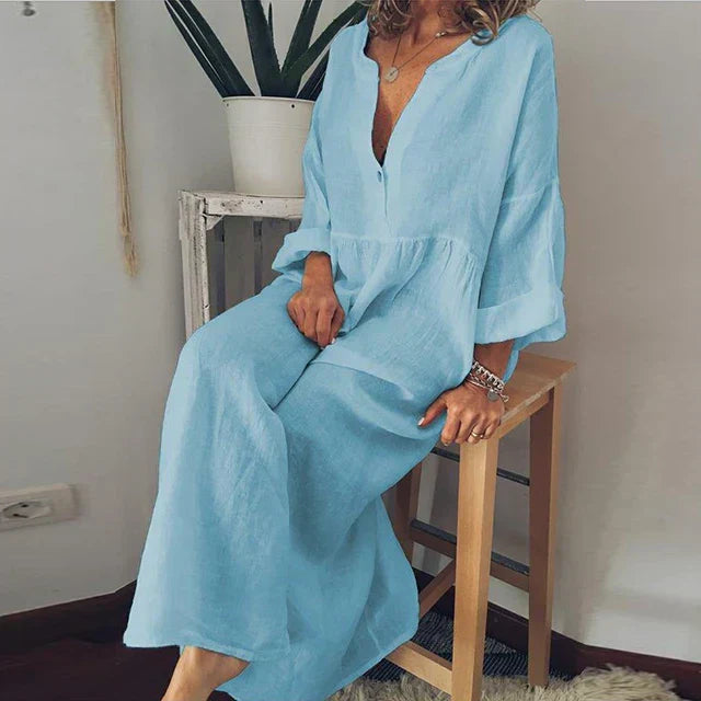 WW | Elegant Loose Cotton Summer Dress