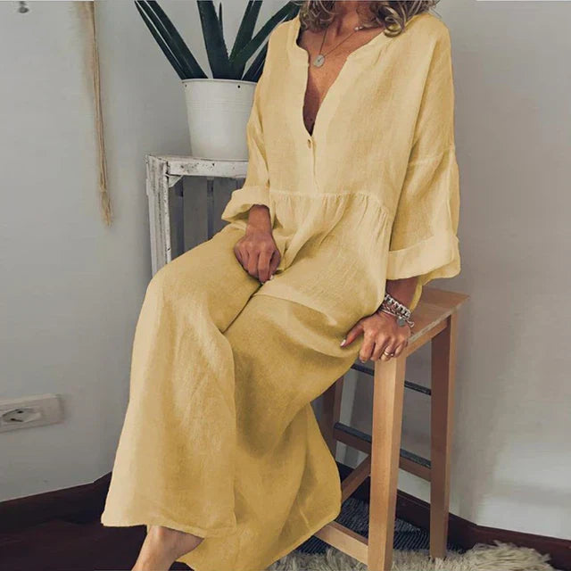 WW | Elegant Loose Cotton Summer Dress