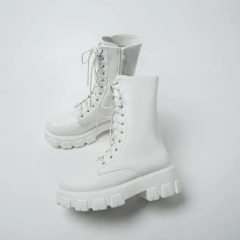 WW | Damen Wadenhohe Stiefel mit Sportsohle und warmem Futter