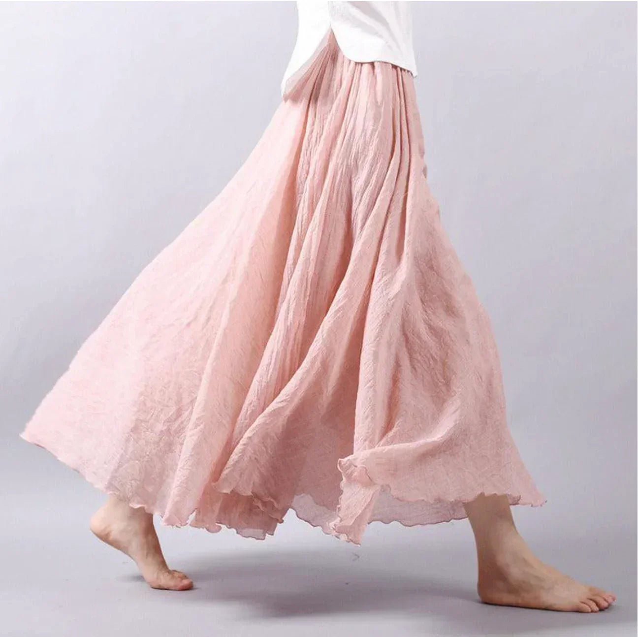 WW | Skirt Cotton High Waist Bell Skirt Boho Skirt
