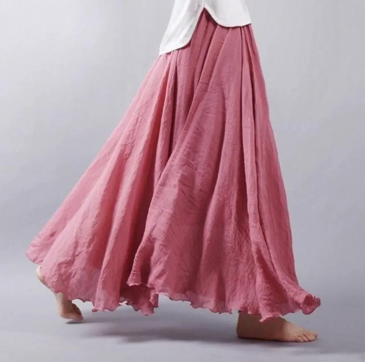 WW | Skirt Cotton High Waist Bell Skirt Boho Skirt