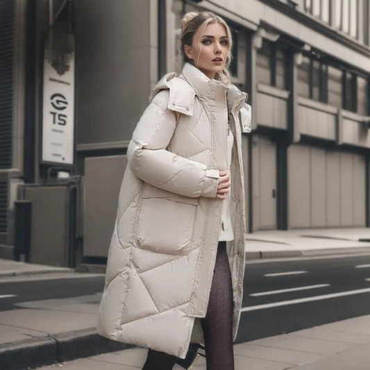 WW | einfarbiger Wintermantel für Damen