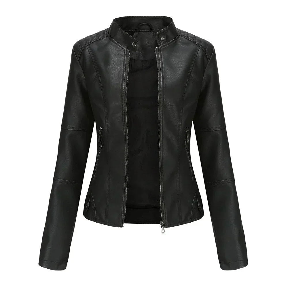 WW | Lederjacke für Frauen mit Mao