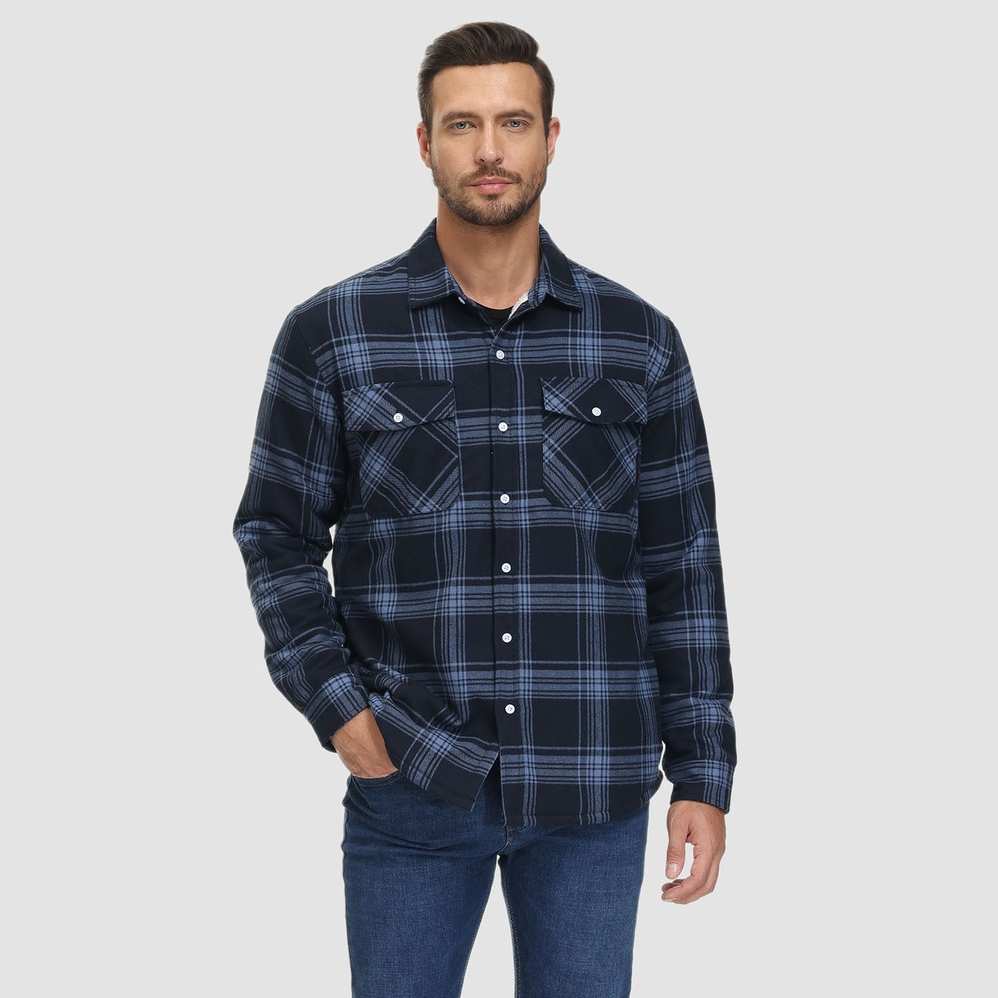 WW | Fleecegefütterte Karobluse Jacke