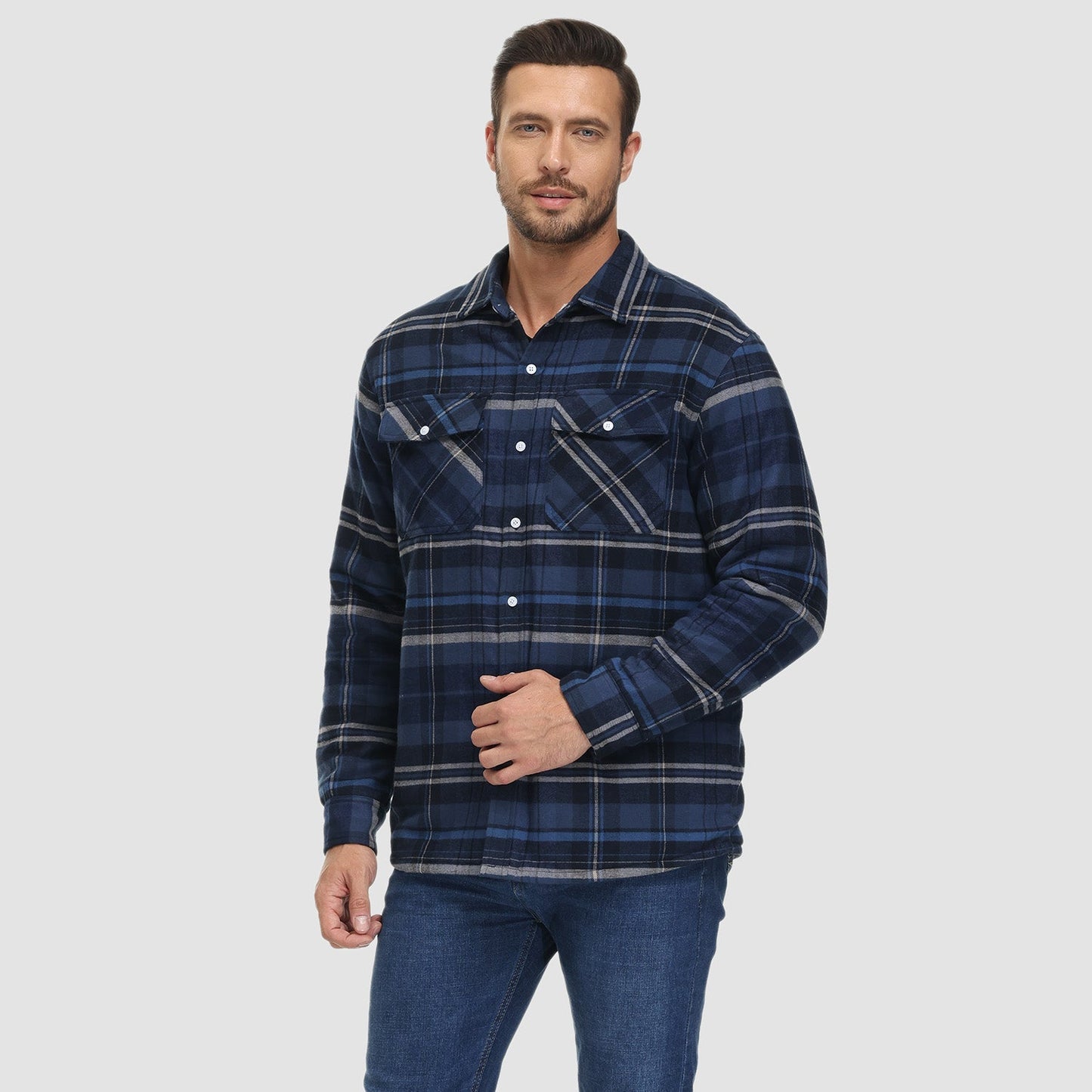 WW | Fleecegefütterte Karobluse Jacke