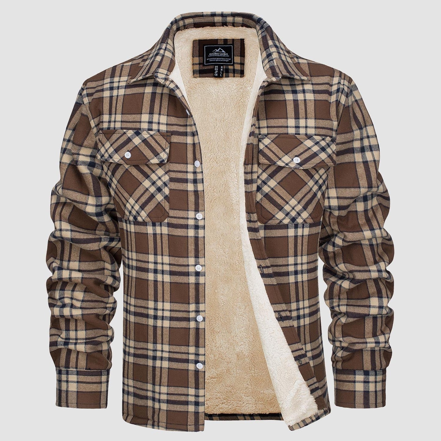 WW | Fleecegefütterte Karobluse Jacke