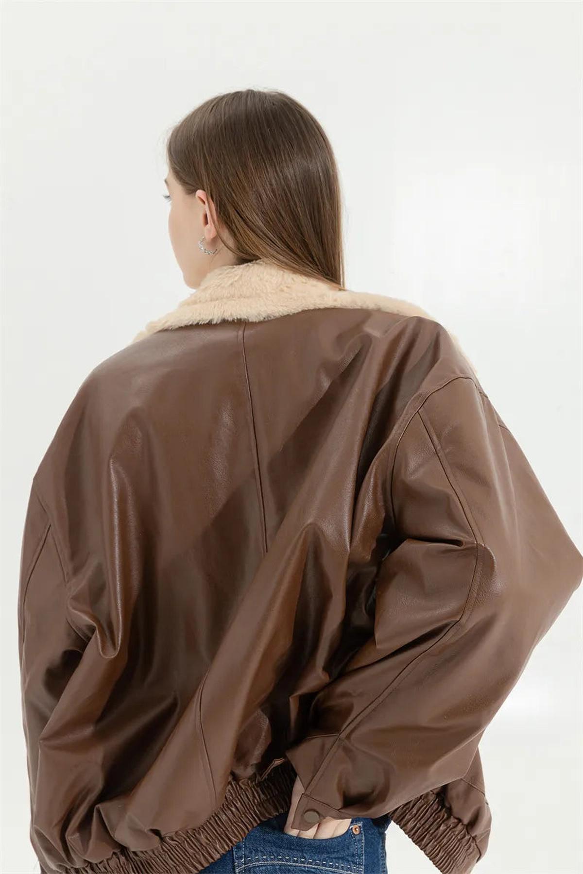 WW | Men's Insulated Leather Winter Coat with Pockets