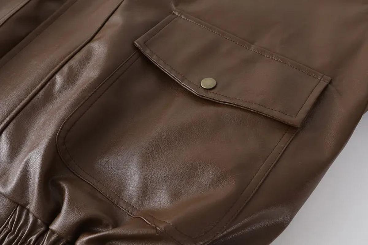 WW | Men's Insulated Leather Winter Coat with Pockets
