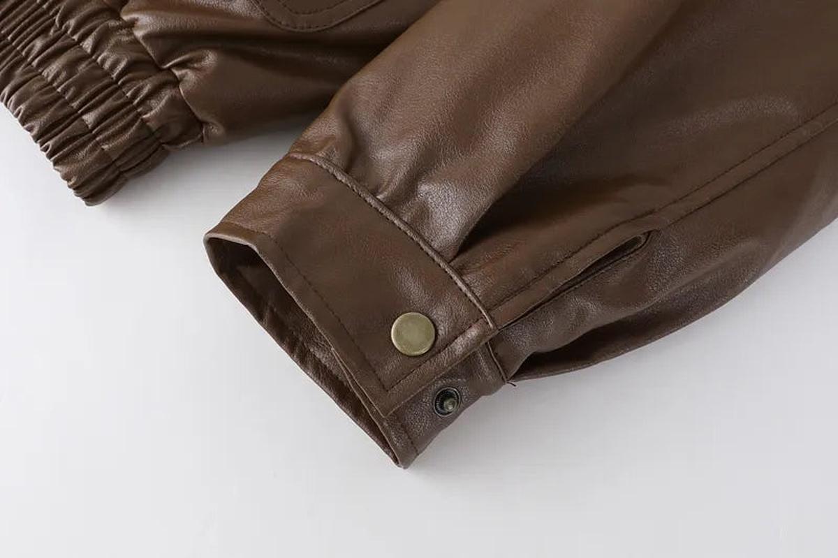 WW | Men's Insulated Leather Winter Coat with Pockets