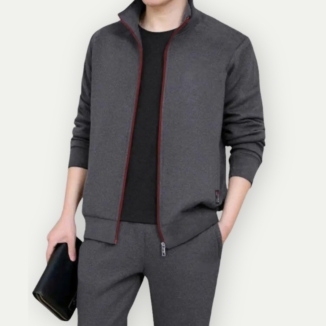 WW | Zipper Slim Fit High Collar Ribbed Edges Breathable Fabric
