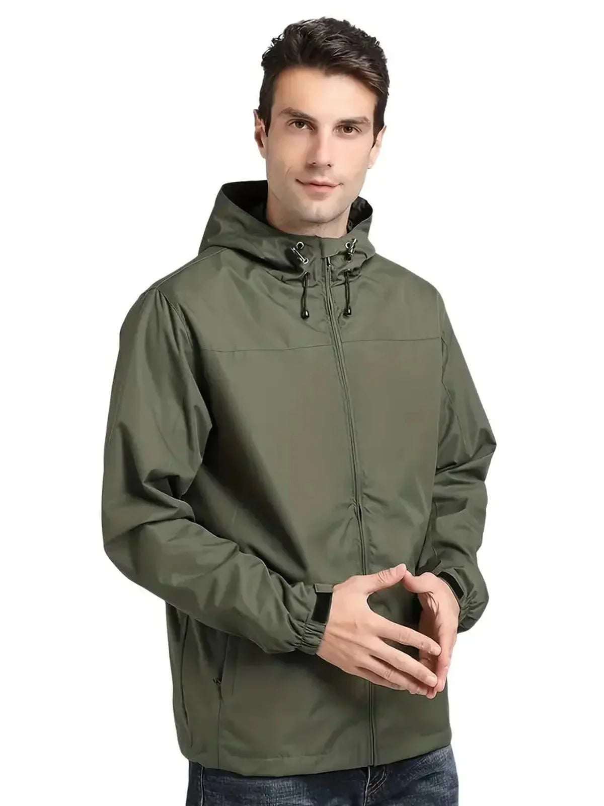 WW | Herren Wasserdichte Kapuzen Windbreaker Jacke