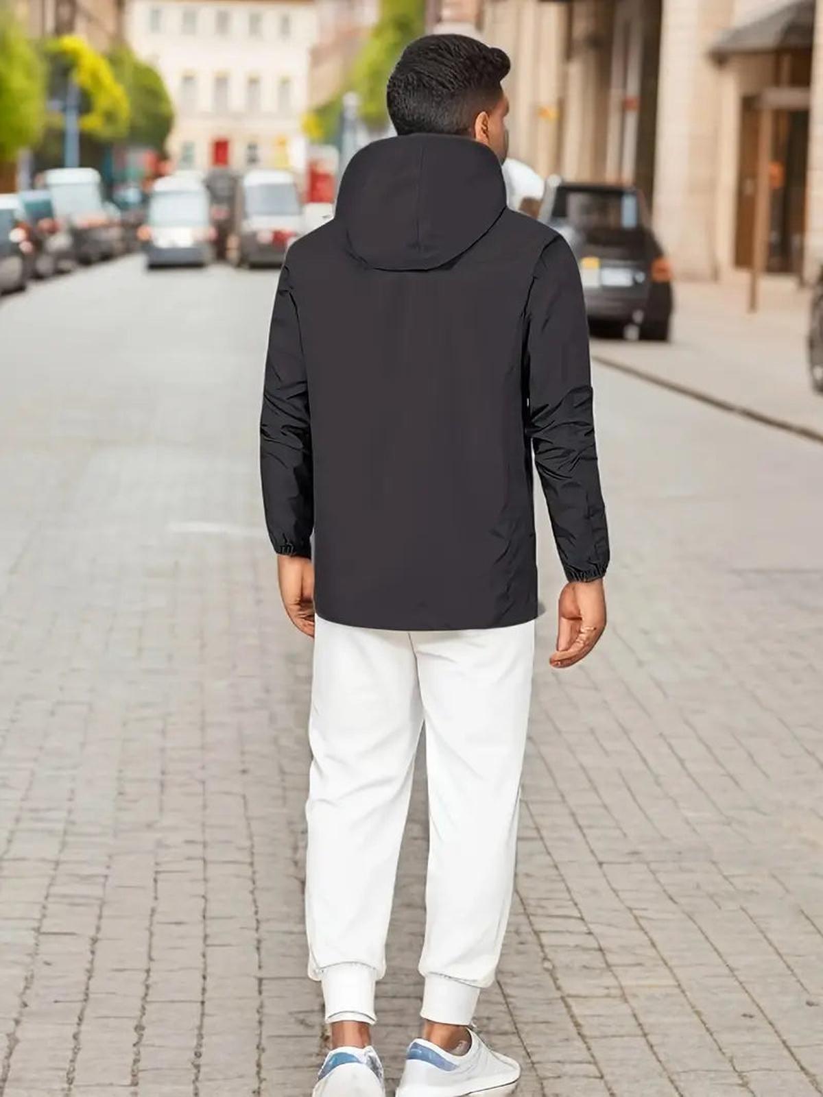 WW | Herren Wasserdichte Kapuzen Windbreaker Jacke
