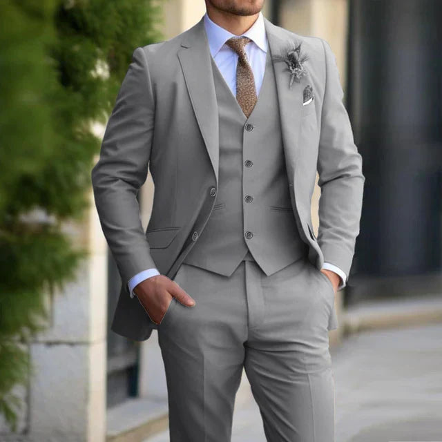 WW-Piece Set für Herren - Business-Blazer - Weste - Hose
