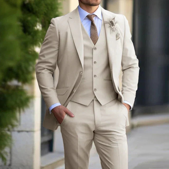 WW-Piece Set für Herren - Business-Blazer - Weste - Hose