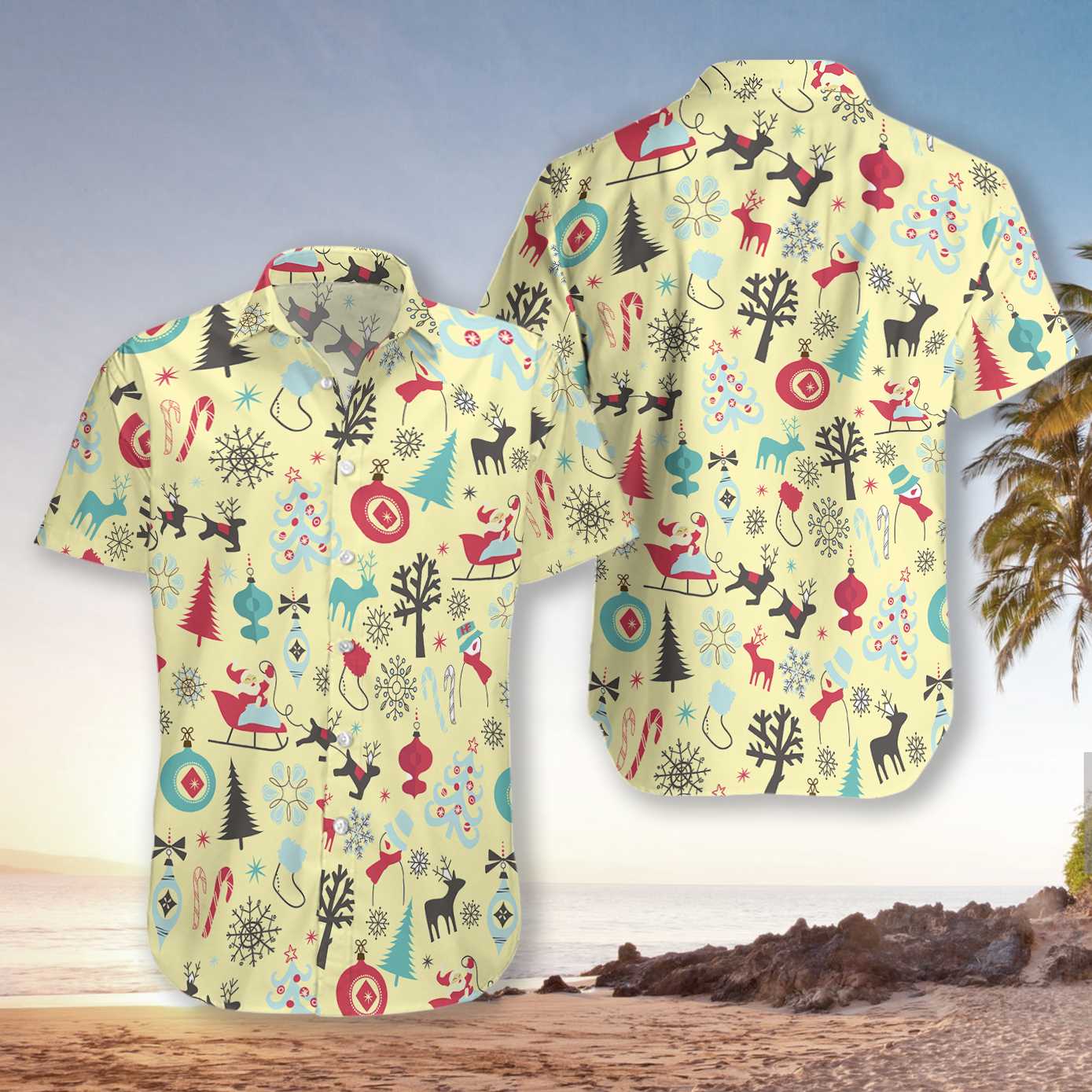 WW | Frohe Weihnachten Muster 8 Hawaiian Shirt