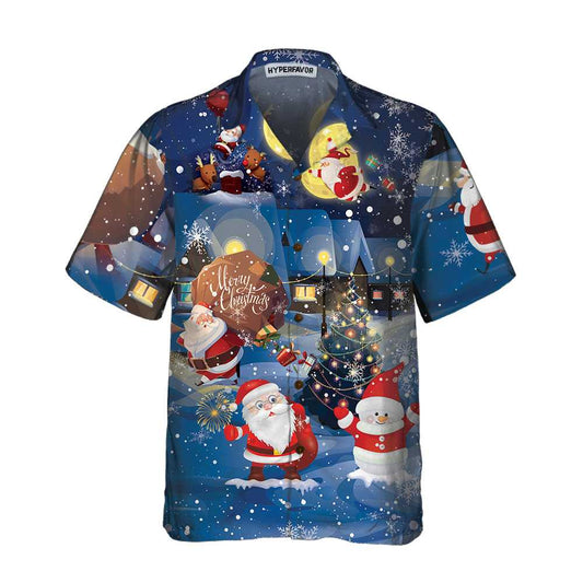 WW | Merry Christmas Santa & Gifts Hawaiian Shirt, Funny Santa Claus Shirt, Best Gift for Christmas