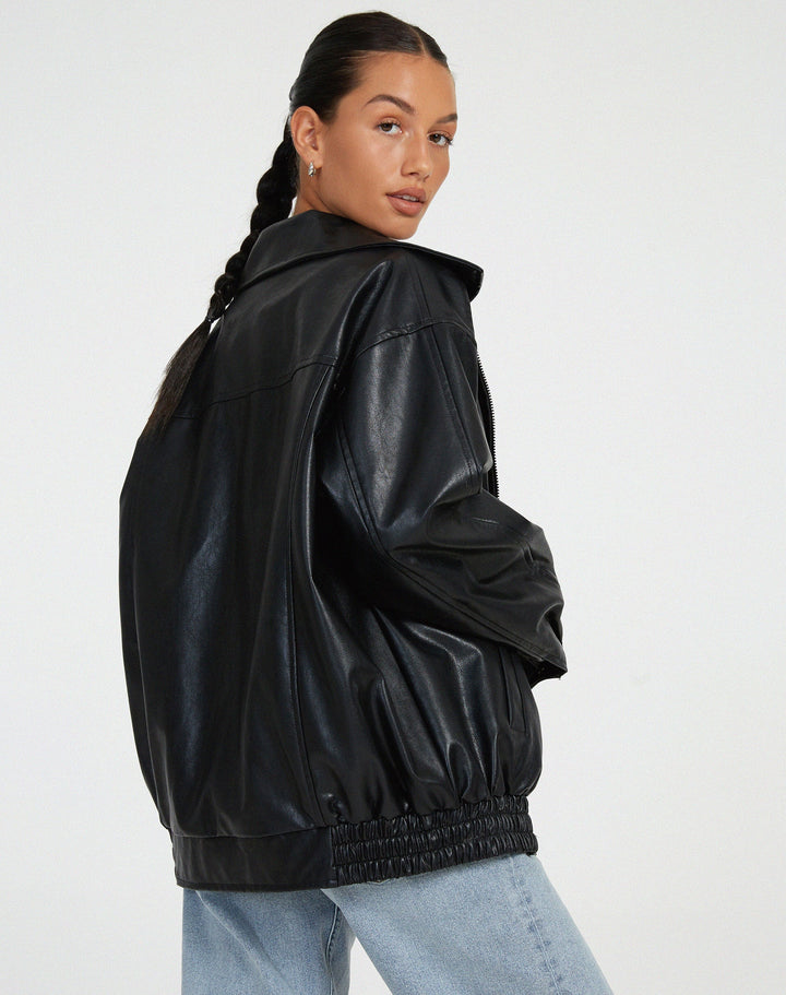 WW | Leather Women's Jacket with Zipper