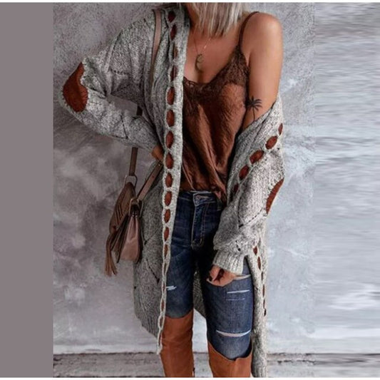 W&W - Mittellange Kapuzenpullis Strickjacke