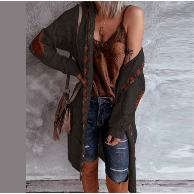 W&W - Mittellange Kapuzenpullis Strickjacke