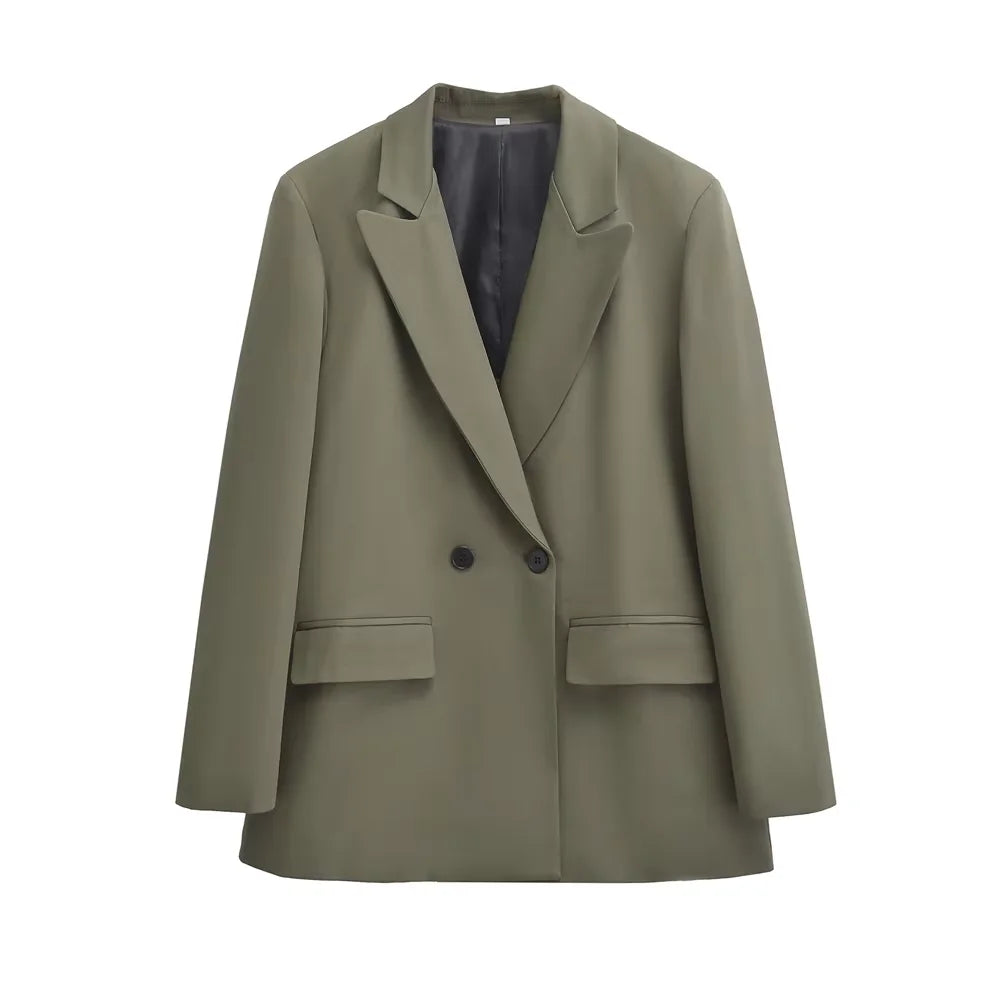 WW | Damen Blazer - Strukturiert Mit Doppelknopfverschluss