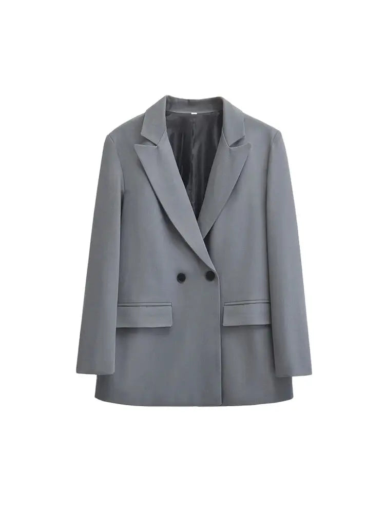 WW | Damen Blazer - Strukturiert Mit Doppelknopfverschluss