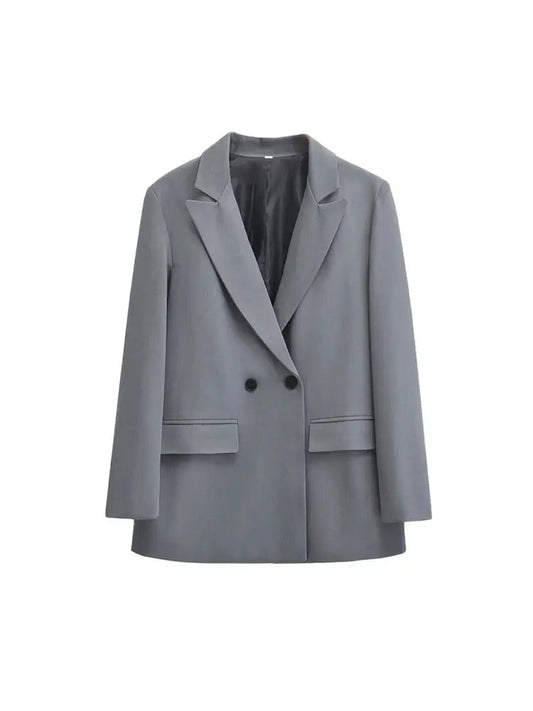 WW | Damen Blazer - Strukturiert Mit Doppelknopfverschluss