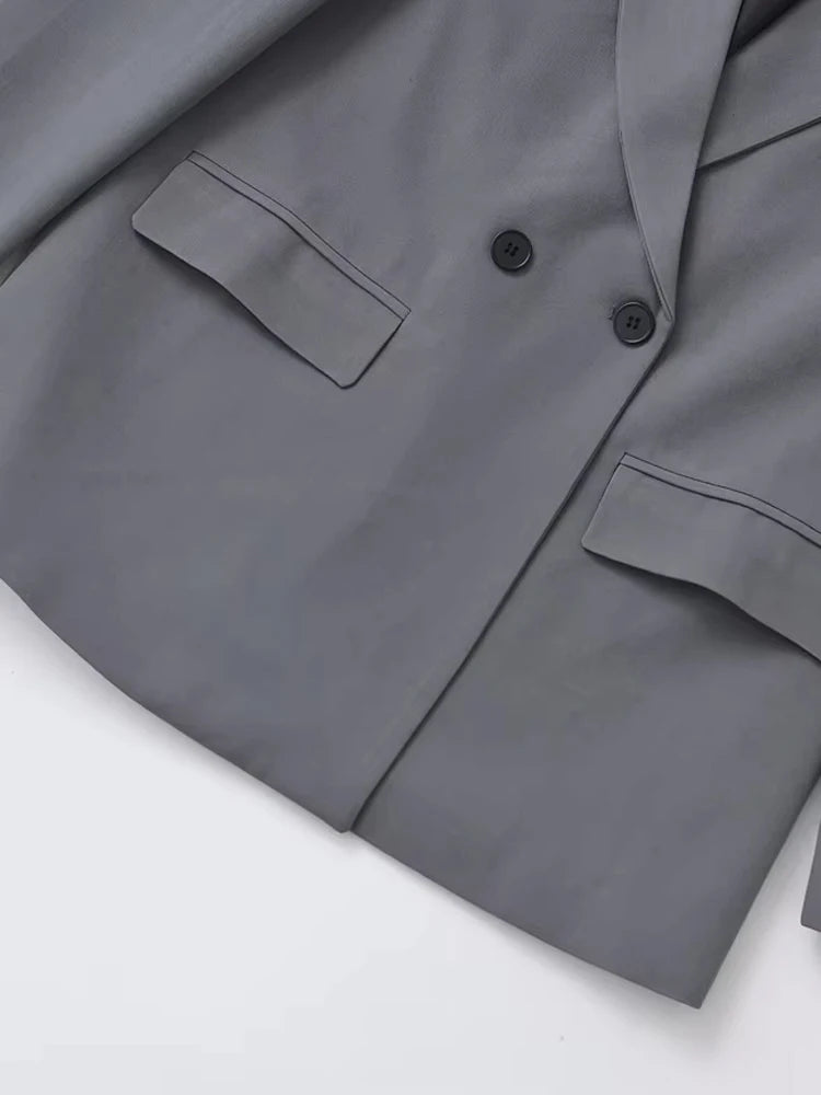 WW | Damen Blazer - Strukturiert Mit Doppelknopfverschluss