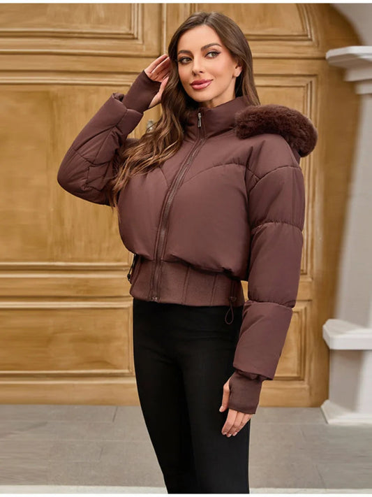 WW | Elegant Quilted Winter Jacket with Hood