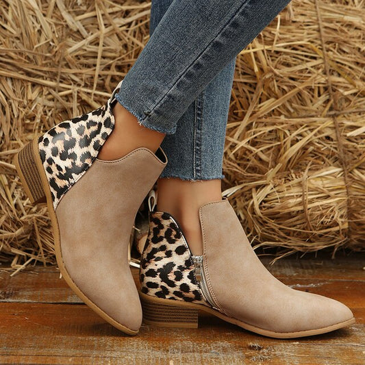 Leoparden-Stiefeletten