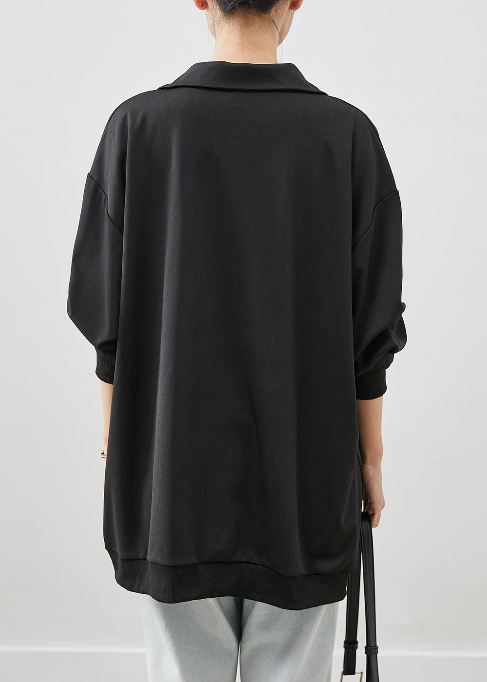 WW | Black Oversized Patchwork Cotton Coats