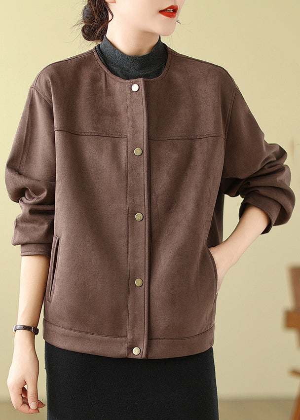WW | Chocolate Oversized Faux Suede Coats
