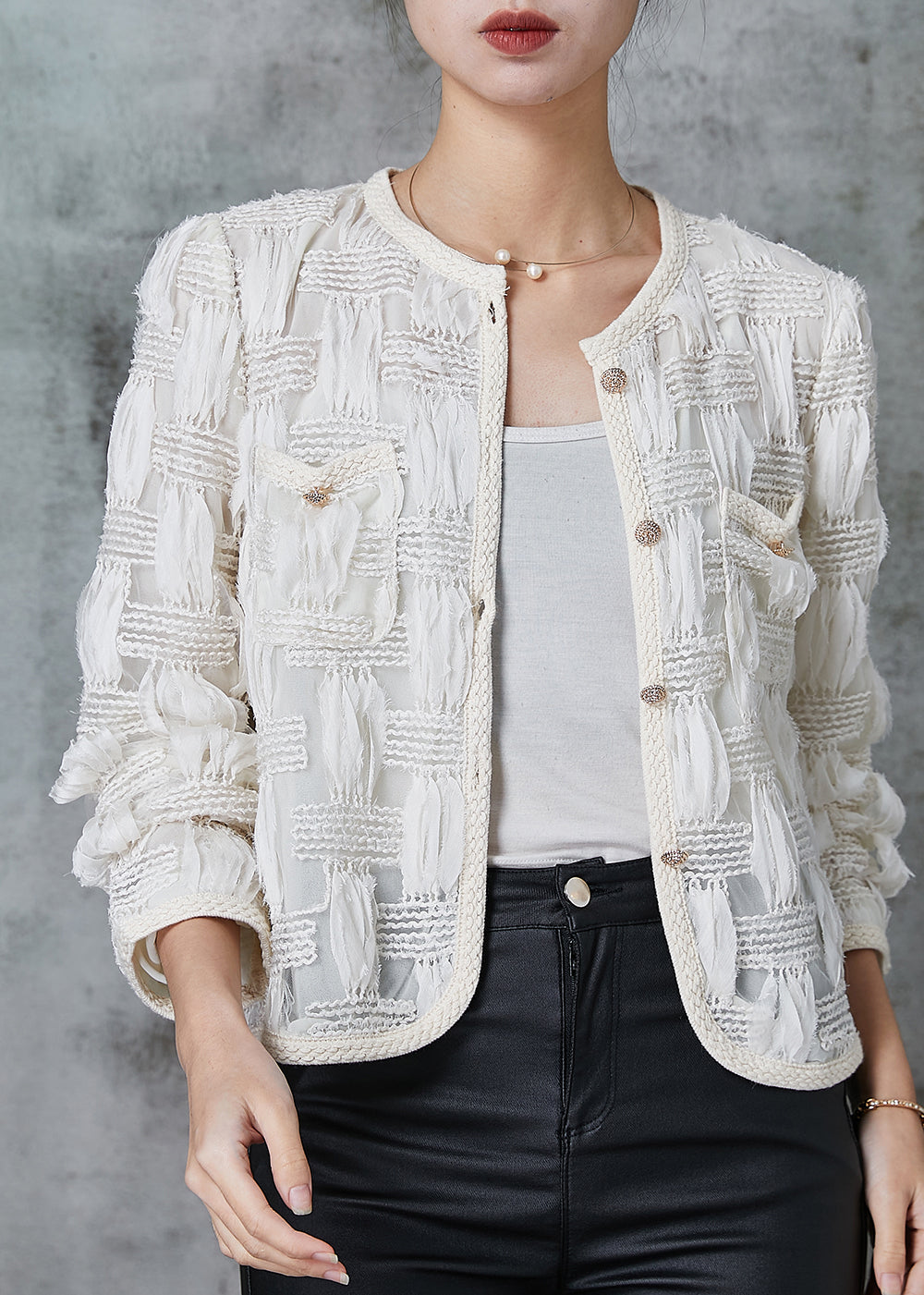 WW | White crumpled pockets cotton coats