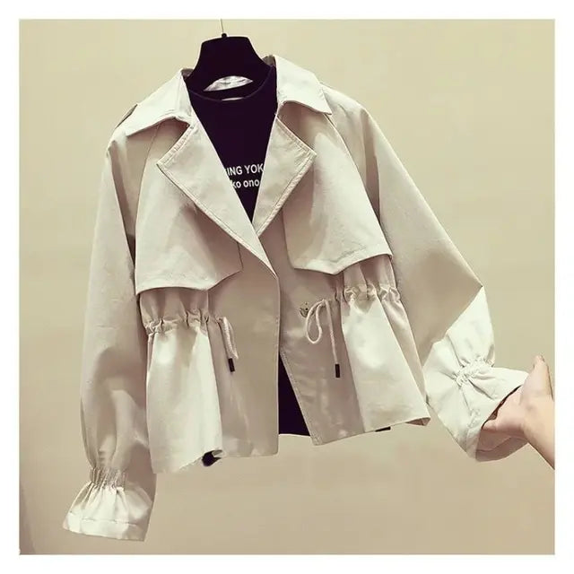WW - Women's Black Tailored Casual Jacket for a Chic Look