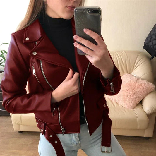 WW | Lederjacke Mit Herbst-Winter Wärme Für Frauen