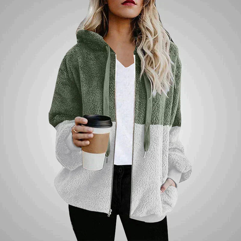WW | Flauschiger Damen-Teddy-Kapuzenpulli
